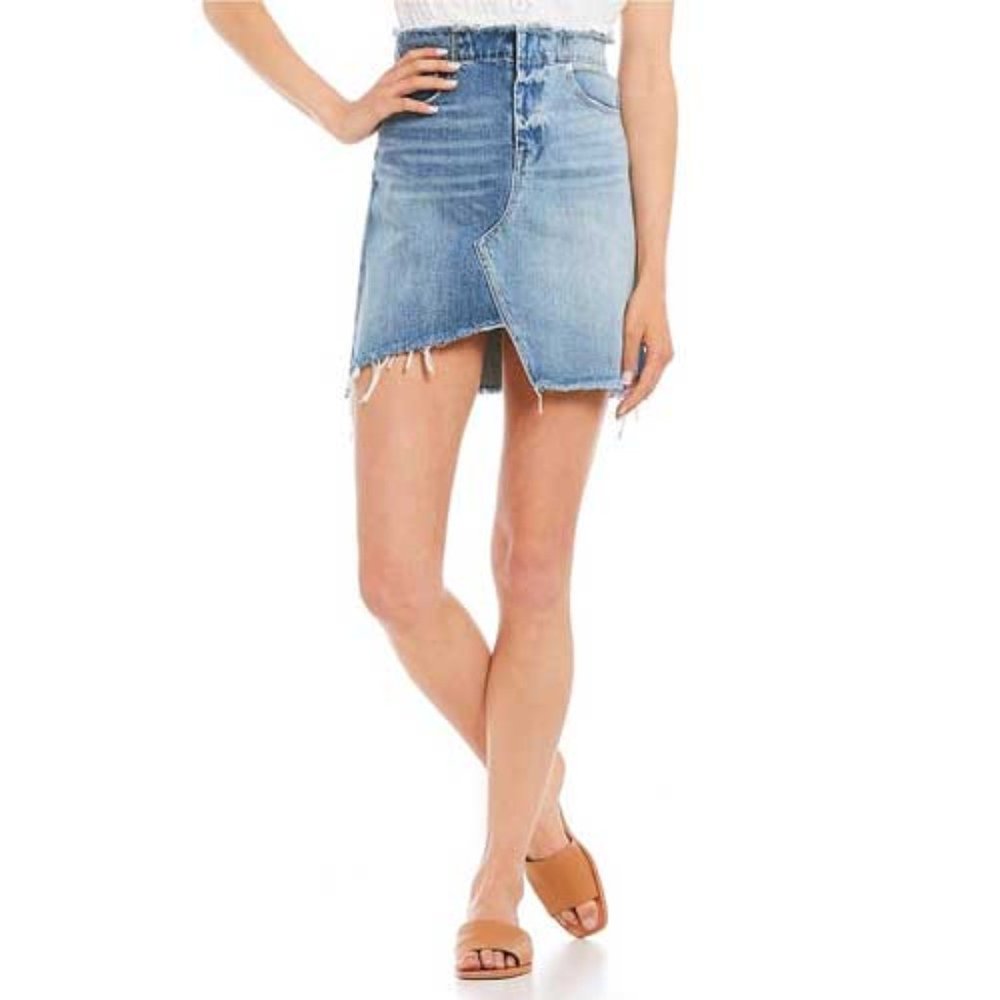 Chelsea & Violet Distressed Asymmetrical Hem Skirt